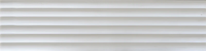 Sky White Honed Marble Flute In 6" x 24"